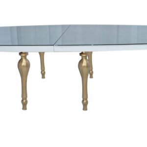 Golden Oval Mirror Table