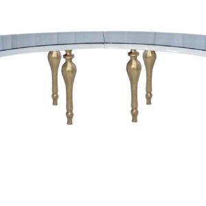 Gold Half Moon Mirror Table