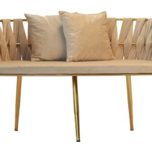 Barcelona Sofa (Beige Velvet)