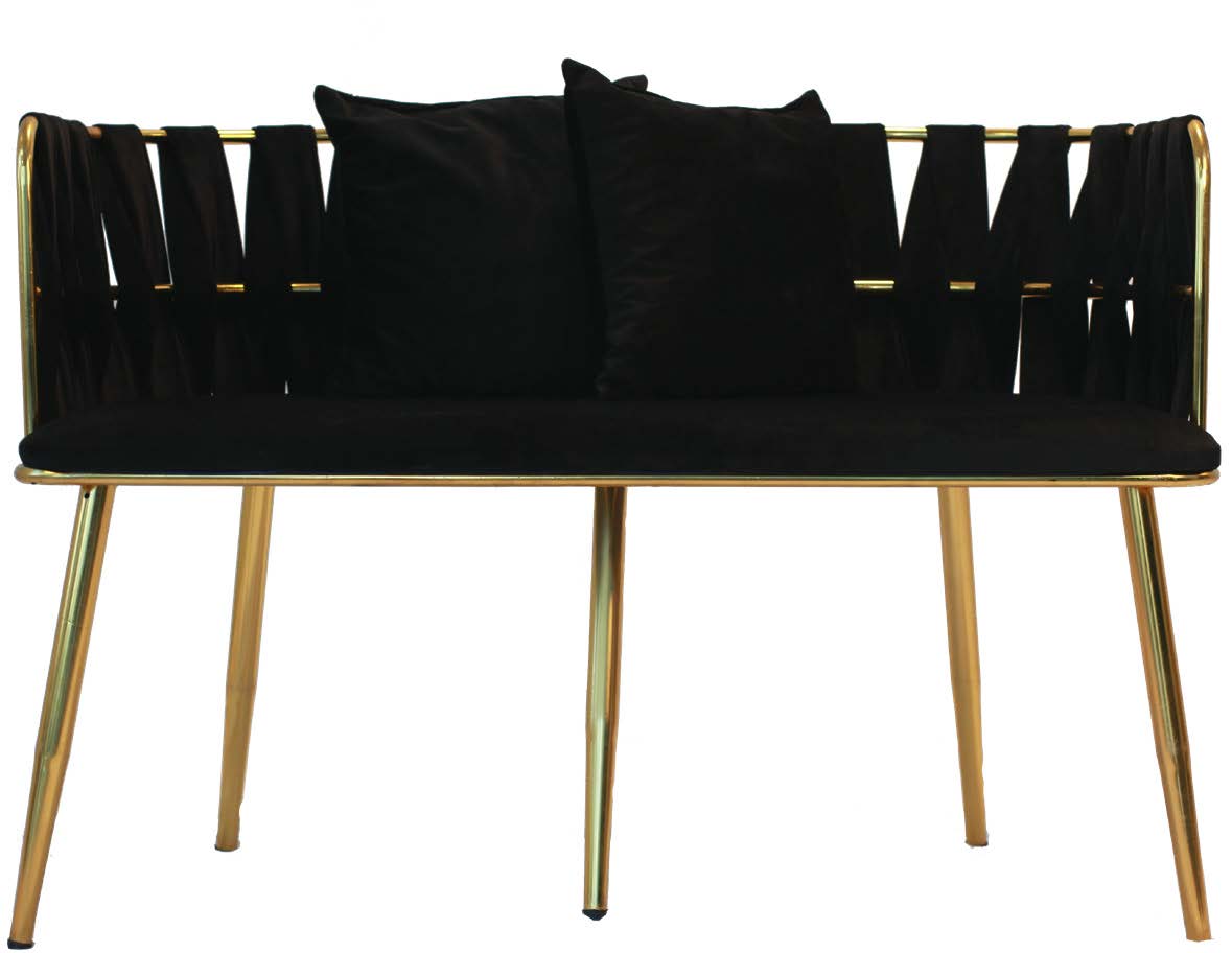 Barcelona Sofa (Black Velvet)